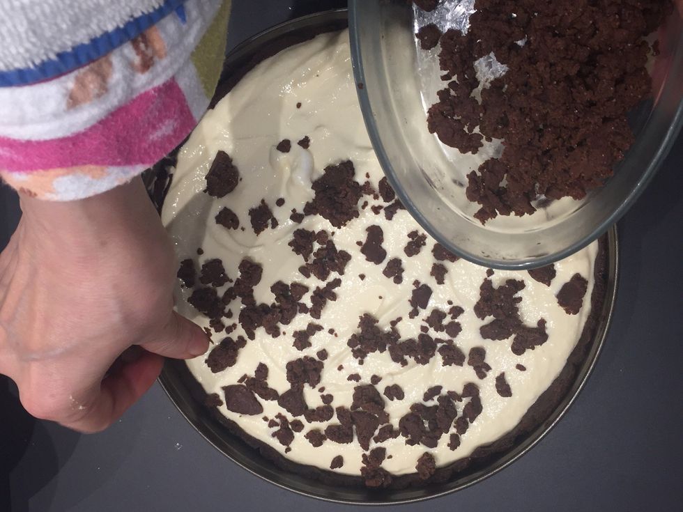Top with the rest of the dough