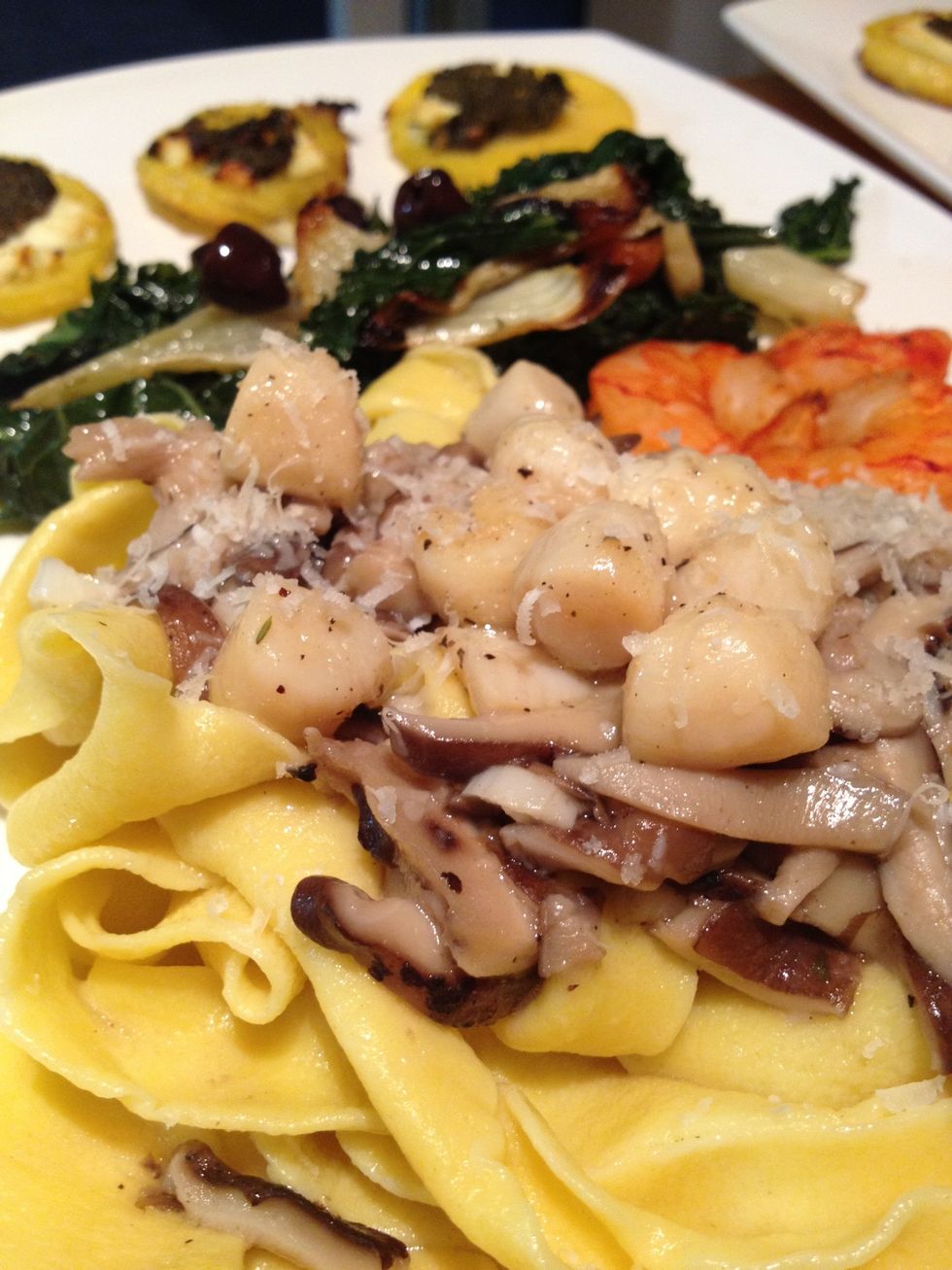 Top with your favorite sauce/veg/meat/seafood, etc and ENJOY!!   Once you make the real thing you'll never want dried pasta again! I promise.