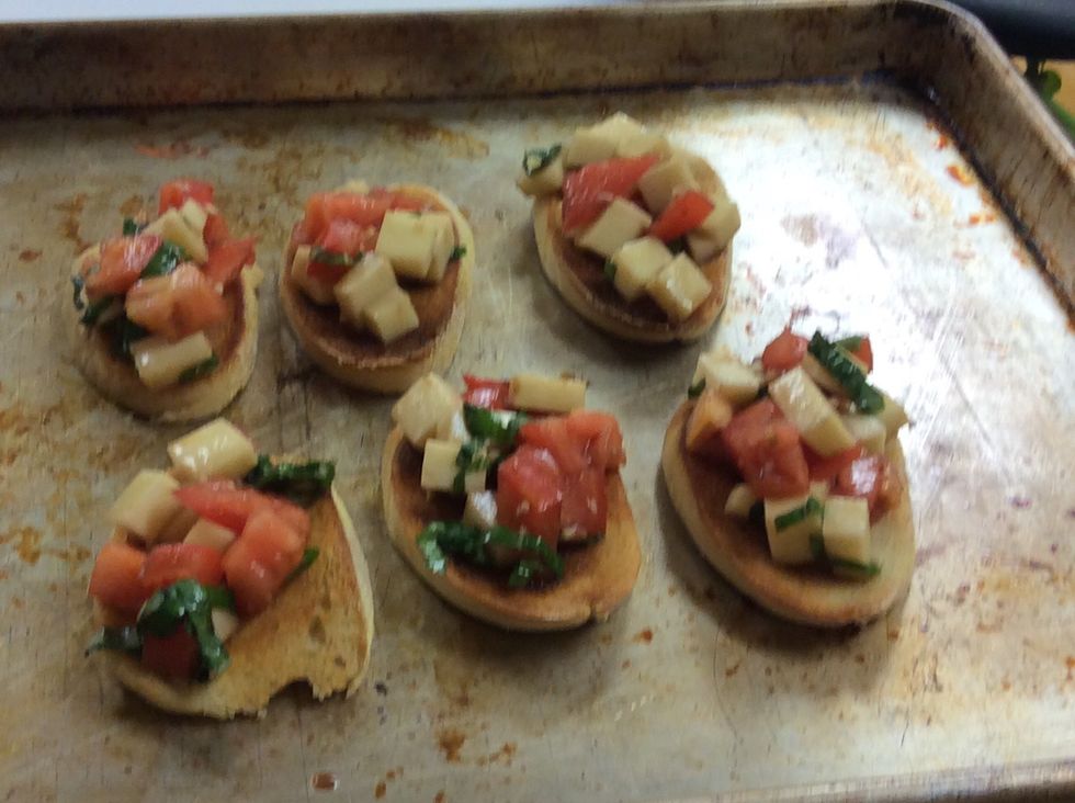 Topped bruschetta