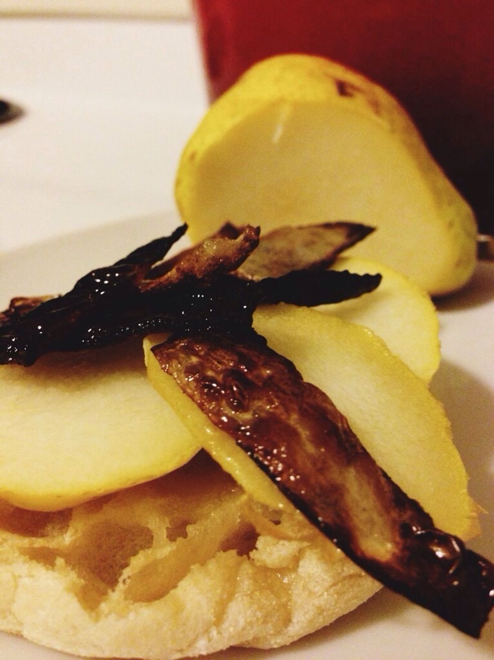 Topped with the caramelized onions...