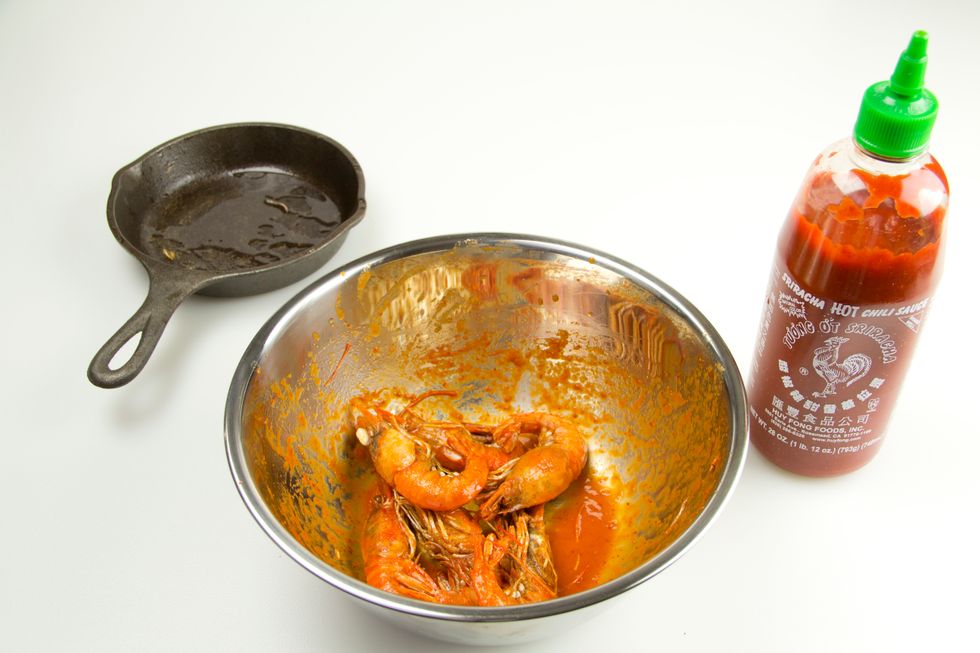 Toss all the ingredients together until a sauce forms and the shrimp are all coated.