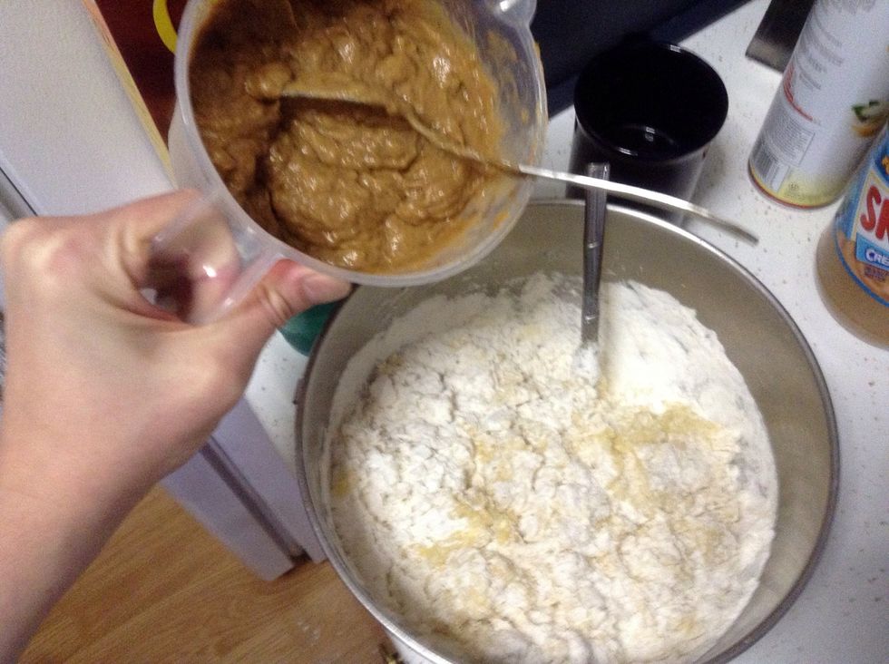 Toss and add the peanut buttery bananas