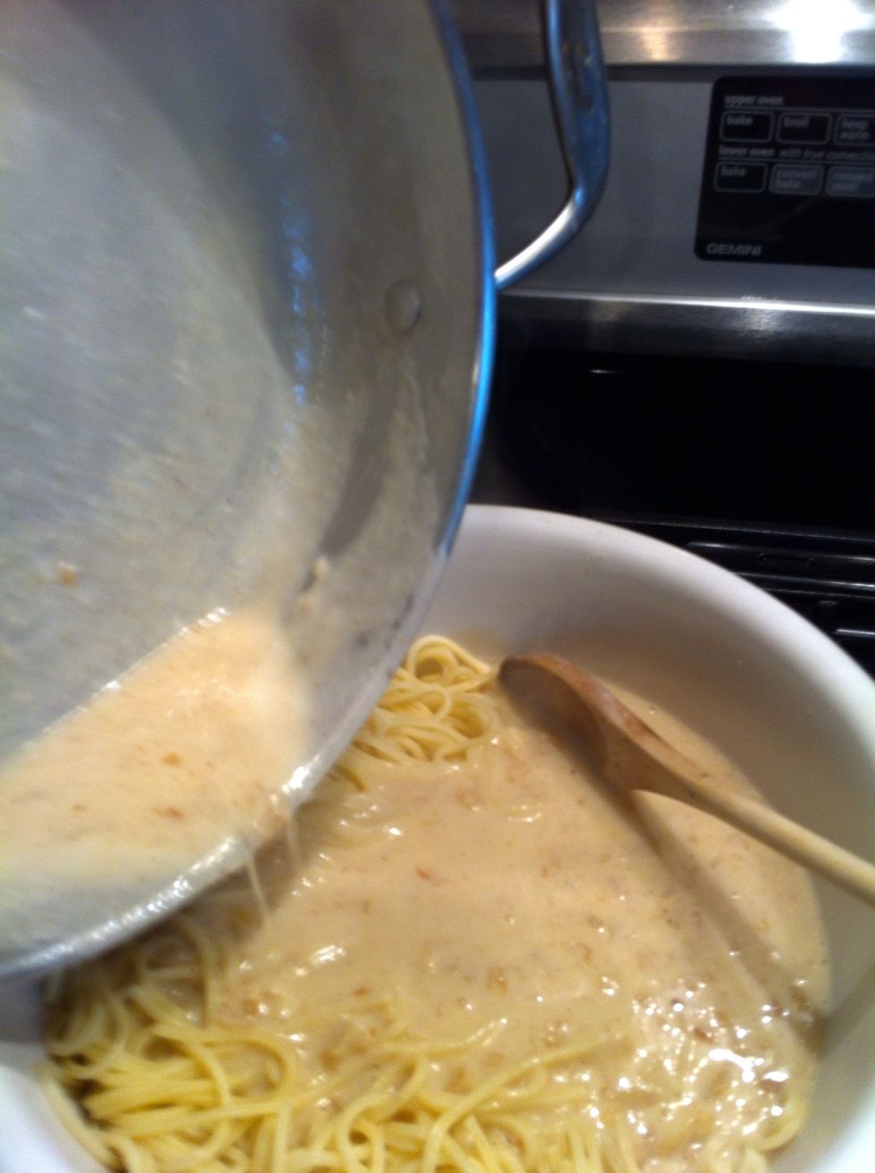 Toss over waiting spaghetti.