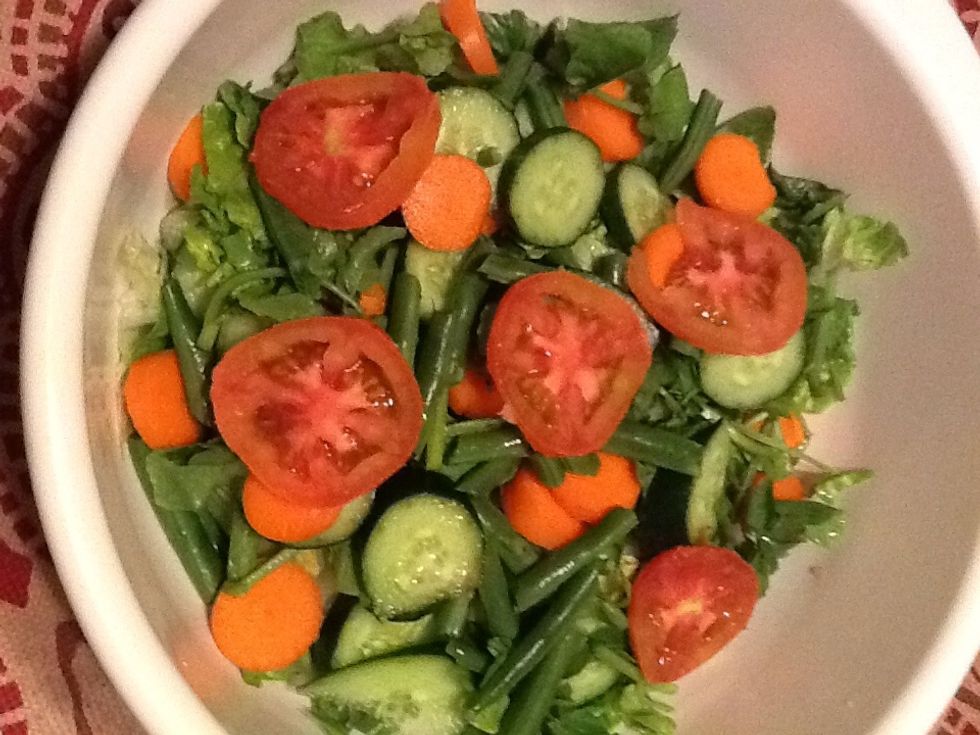 Toss salad and enjoy.