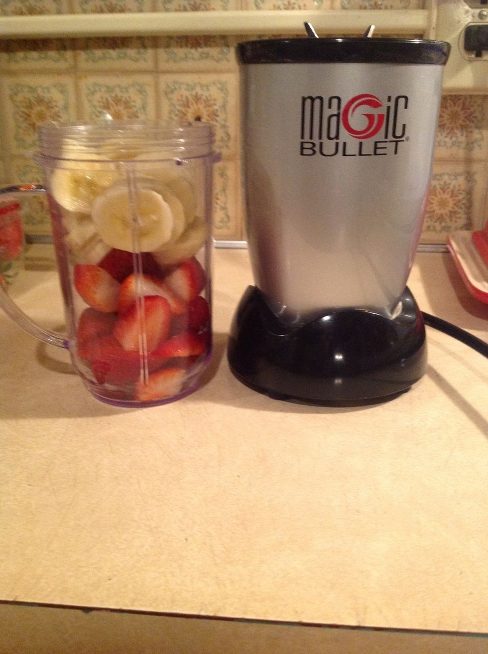 Toss sliced banana into your blender.