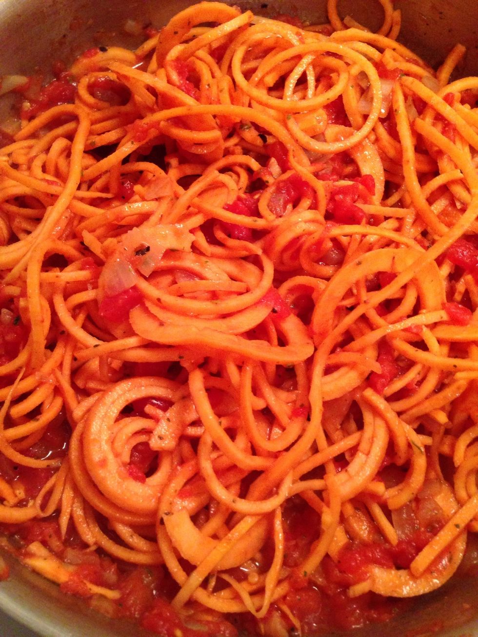 Toss to combine & place a lid on the skillet. Cook for another 3 minutes.