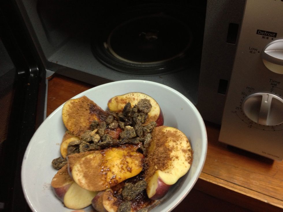 Toss toss and put your bowl in a microwace for 3-4 minutes or until tender