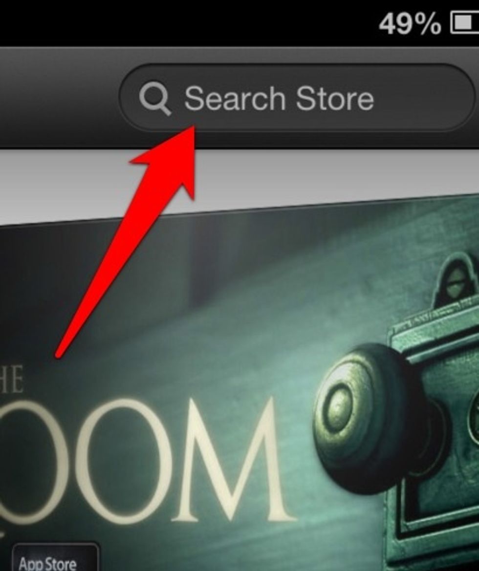 Touch the Search Store field at the top right