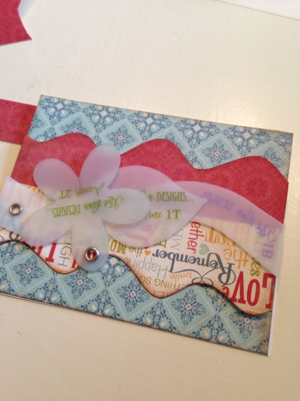 Trace and cut each of the other layers out of your coordinating scraps of paper.