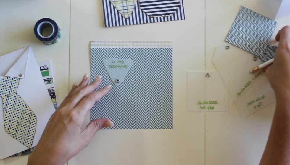 Trace and cut out one more small triangle by itself for the knot of the tie. (Tiny shapes 1T)