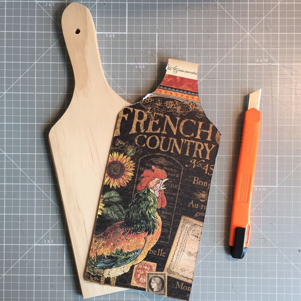 Trace and cut paper to cover your board.