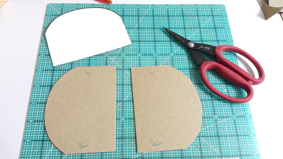 Trace and cut the chipboard pieces for album cover