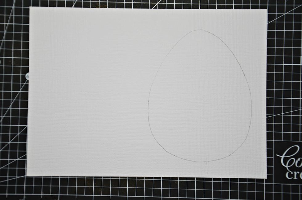 Trace around egg template.