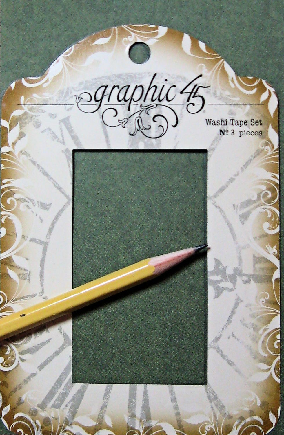 Trace both the front and back of the tag onto Winter Wonderland 12x12 Patterns and Solids paper. Be sure to trace the window opening. Then cut the tags out with scissors. Cut inside with craft knife