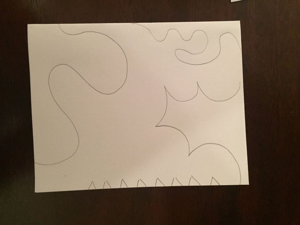 trace chosen design onto paper