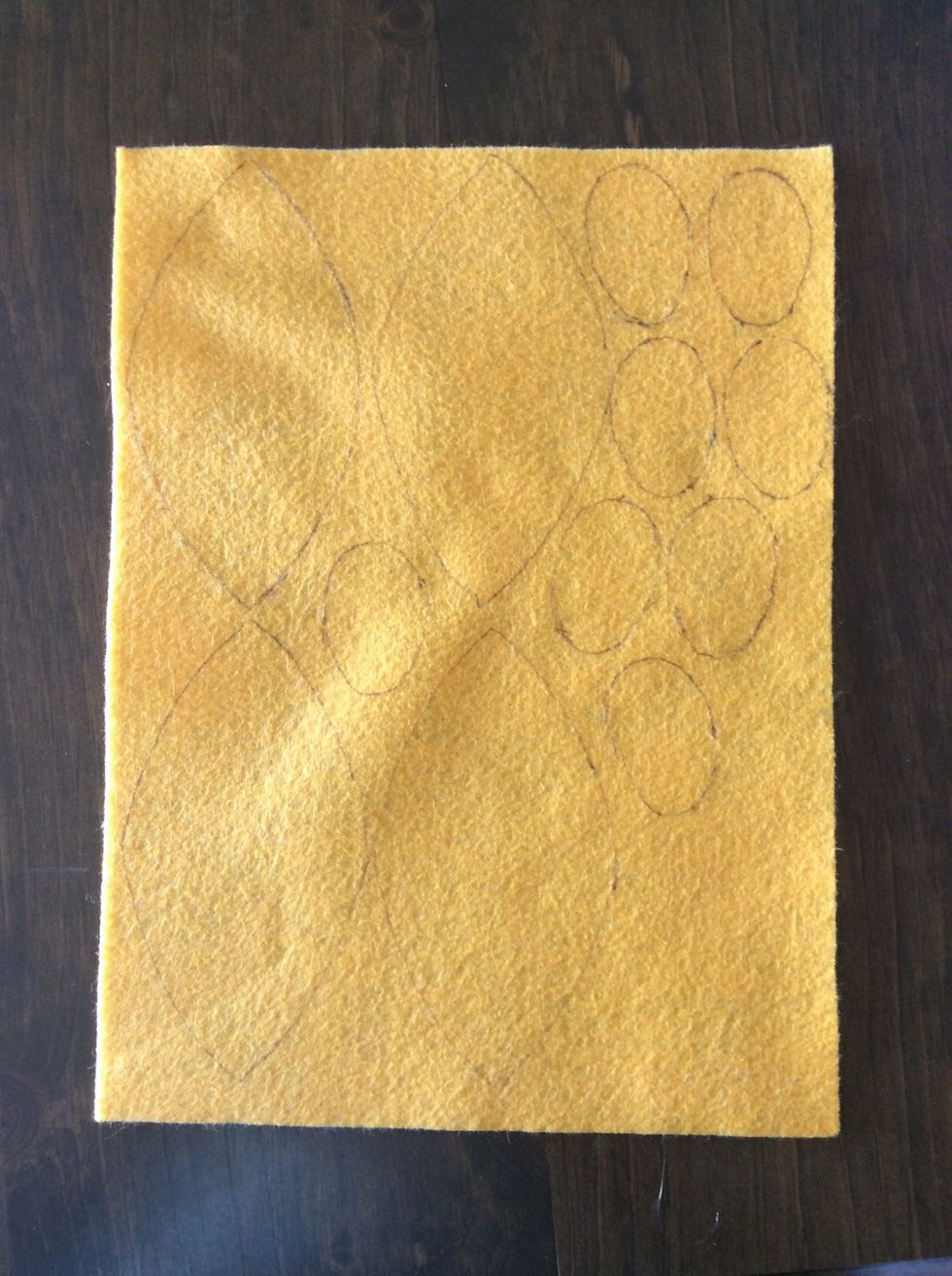 Trace four body shapes, and eight tentacle shapes (duh, it's an octopus).