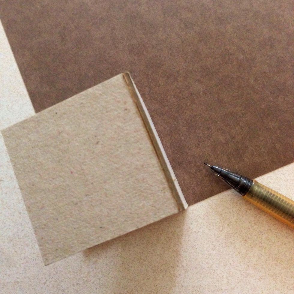 Trace one side of the chipboard holder onto a pattern paper of your choice...