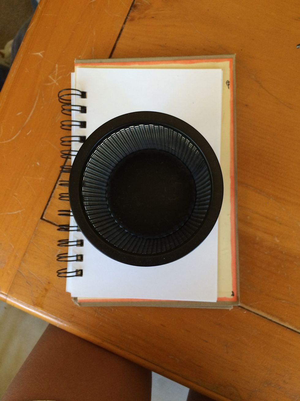 Trace or draw a circle... I'm tracing a pencil holder