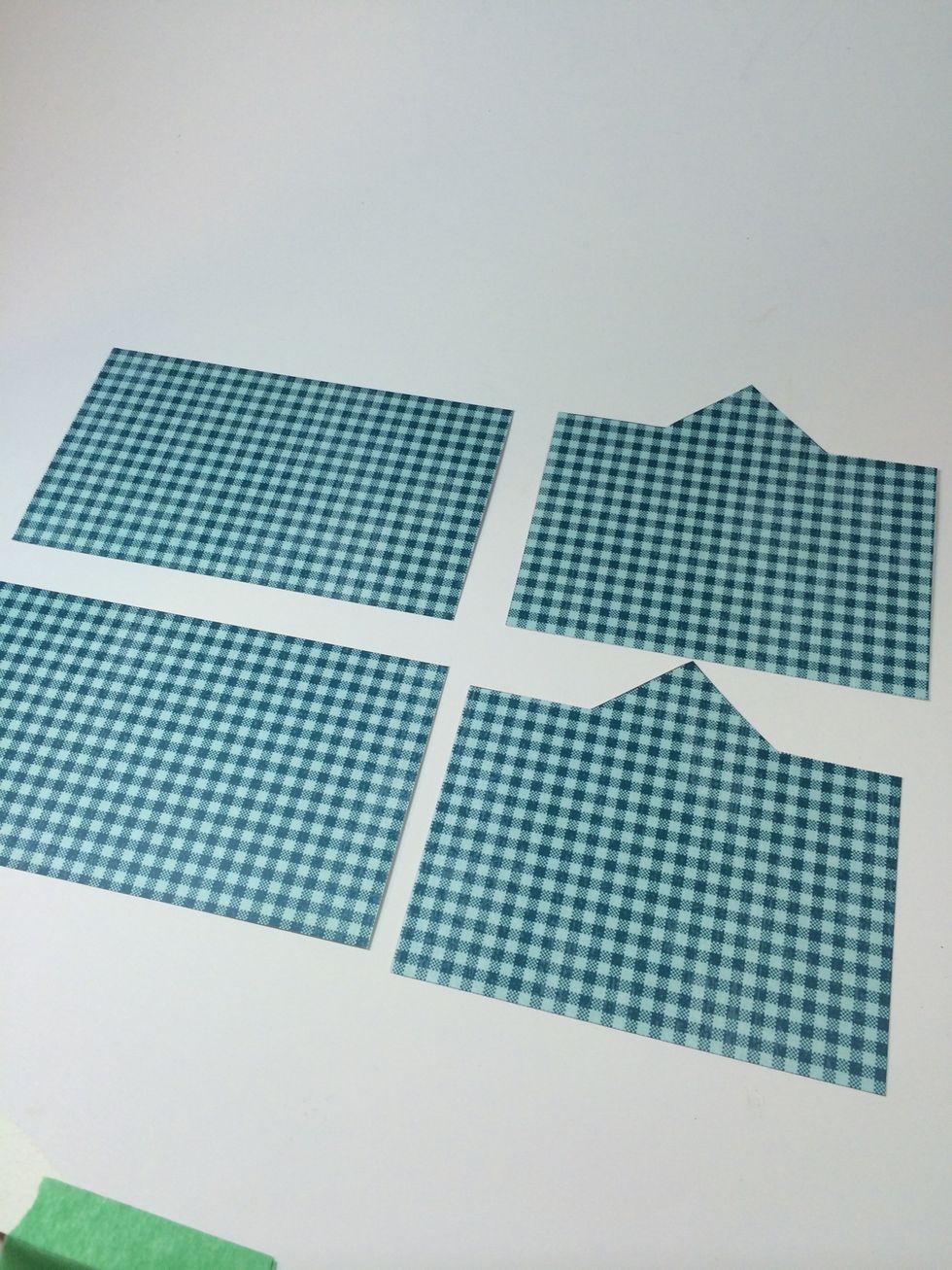 Trace template twice onto My Anchor paper and cut out. Cut two additional pieces measuring 3 1/2" x 6". You will score these two in the next step.