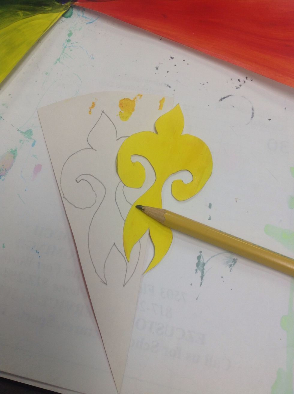 Trace that shape on all other sections of the color wheel.