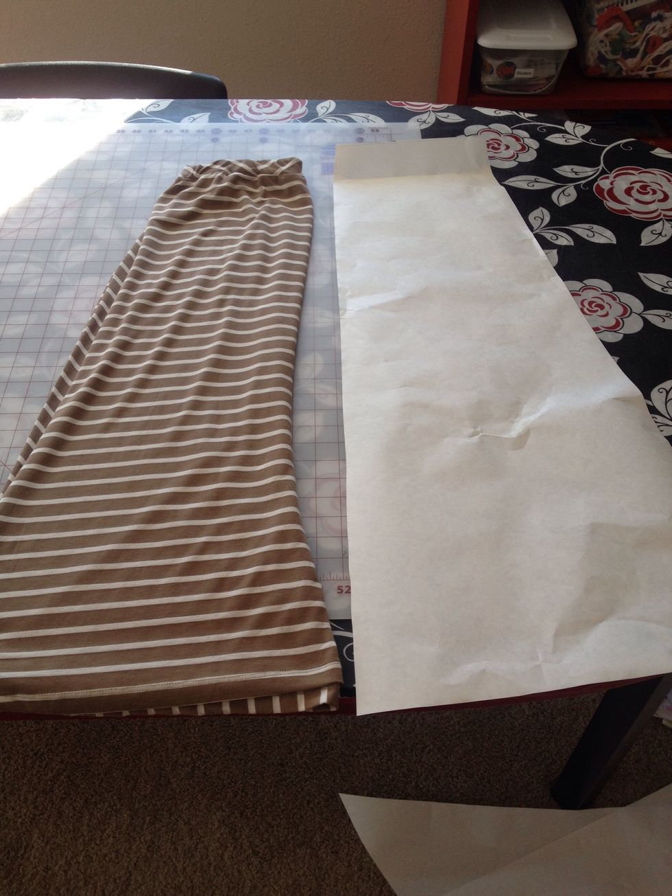 Trace the back of the skirt as well.
