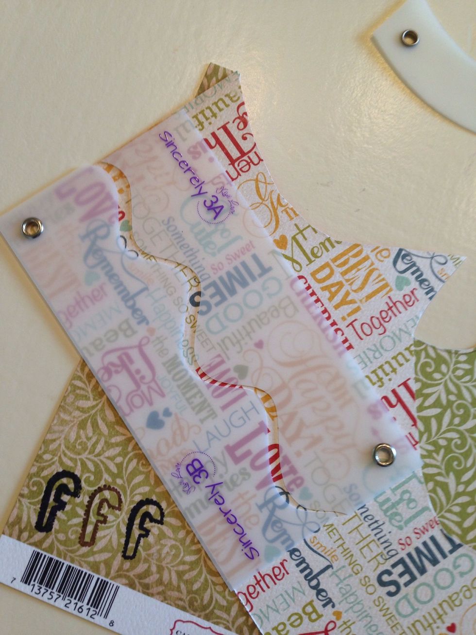 Trace the side A and side B onto your double-sided paper.