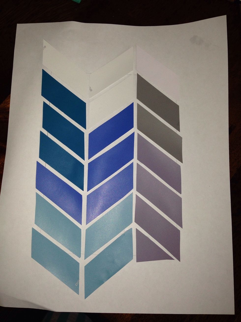 Trace the size of your frame on a piece of printer paper. Then line the cutouts and glue em on.