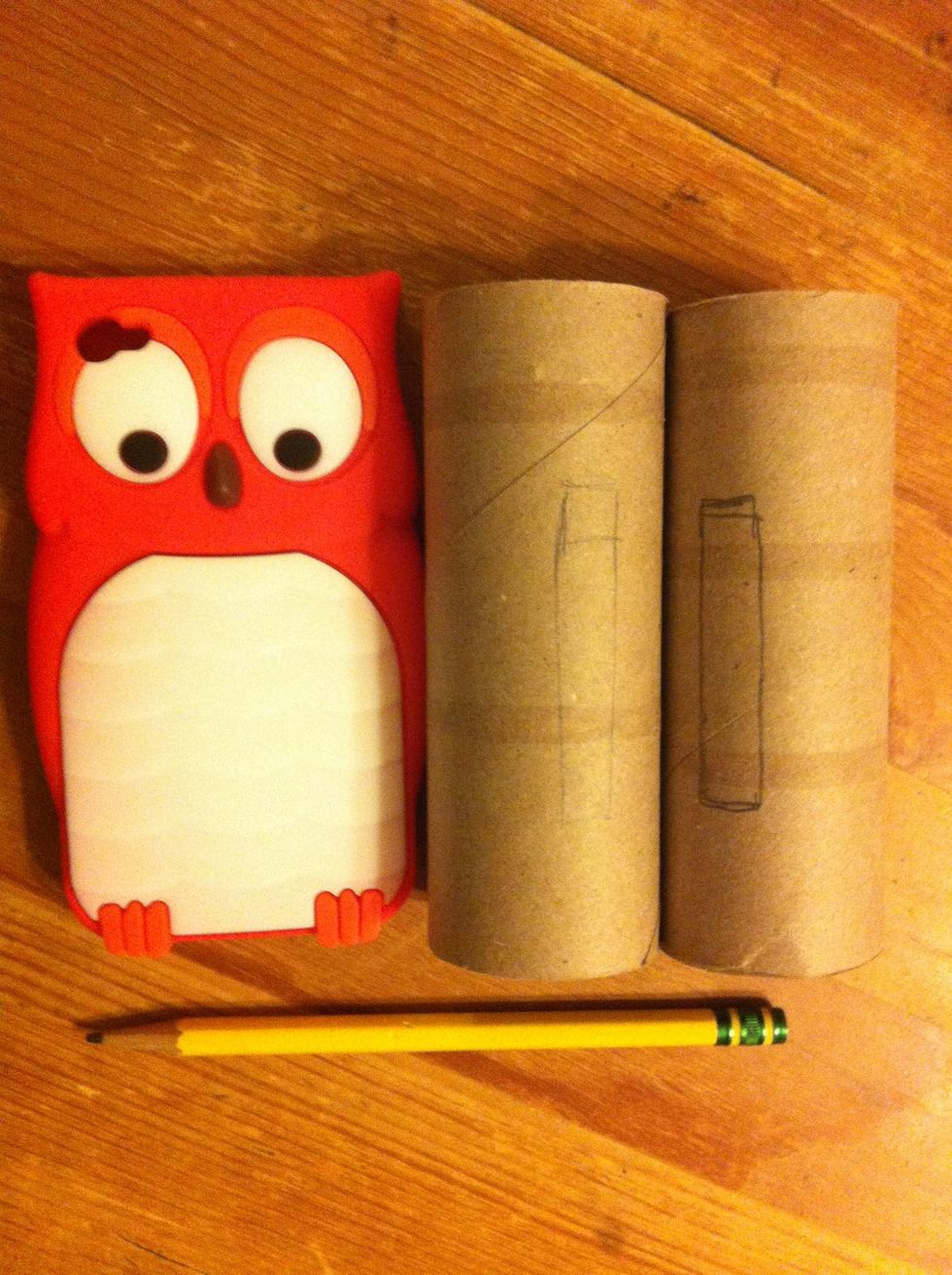 Trace your phone on to the tubes. Make sure the heights match