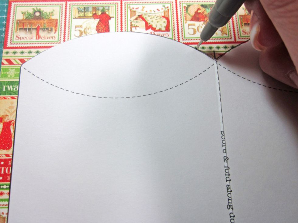 Trace your template onto a sheet of Graphic 45 paper.