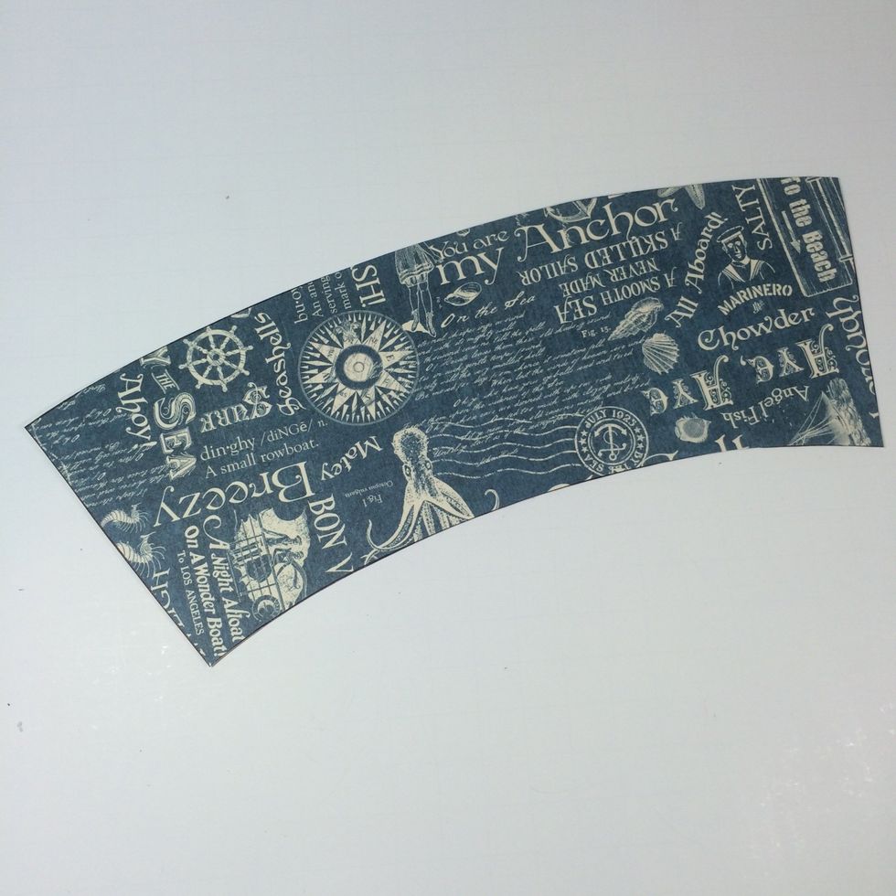 Trace your template onto your favorite patterned paper & cut out.