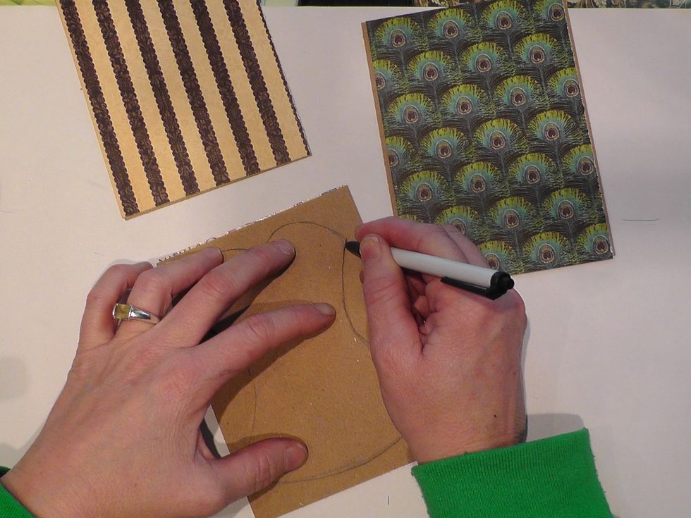 Trace your templates out on the back and cut out