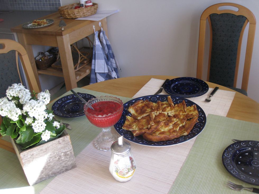 ...traditionally with strawberry jam!