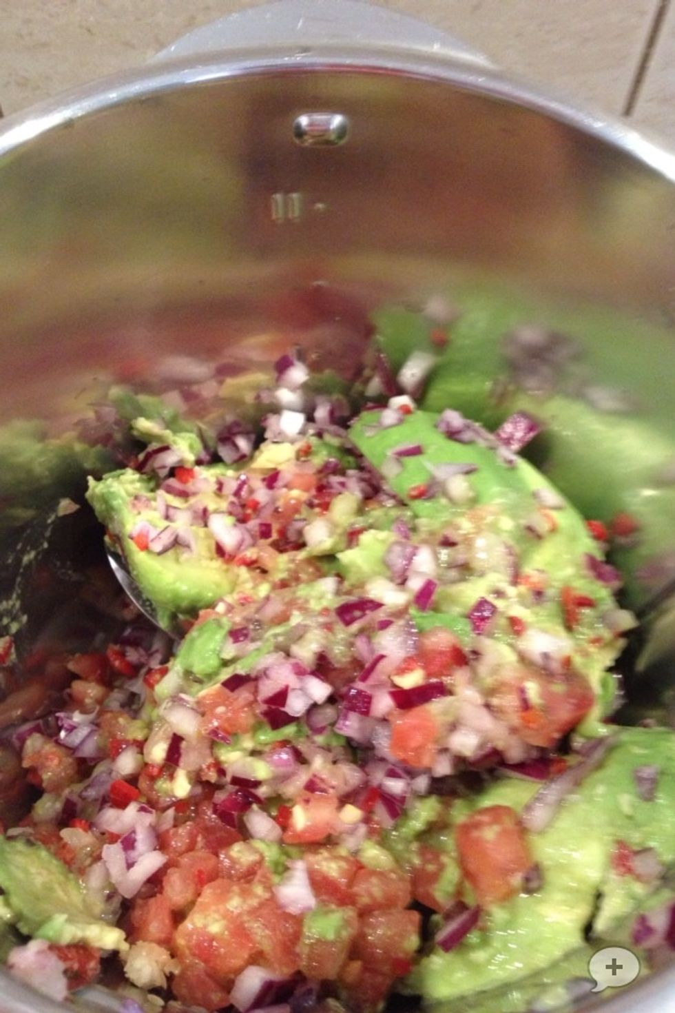 Transfer all of the ingredients into your food prossesor, put some salt and pepper to taste.