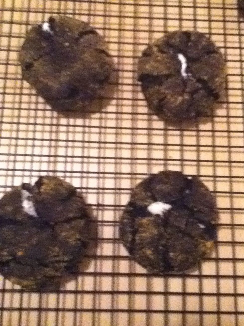 Transfer cookies to a wire rack to cool completely. Store in an airtight container, if you have any extras;)