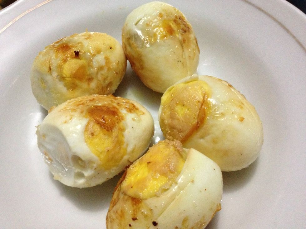 Transfer the eggs in a separate bowl. Set aside