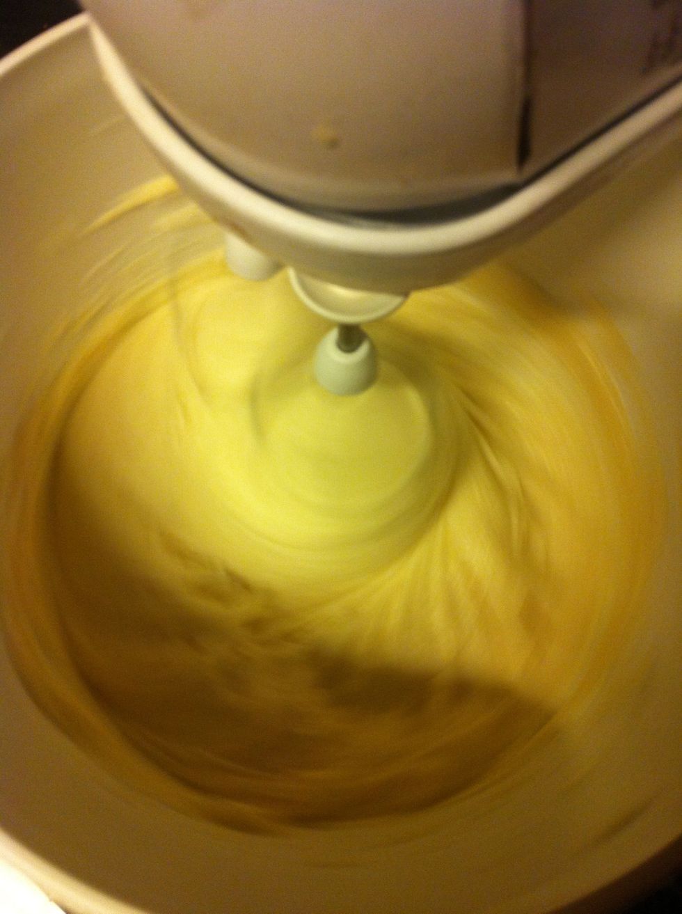 Transfer the mixture to a bowl. Using either an electric mixer or a wooden spoon, add the beaten eggs in 6 batches, till the mixture gets glossy. The paste is ready!