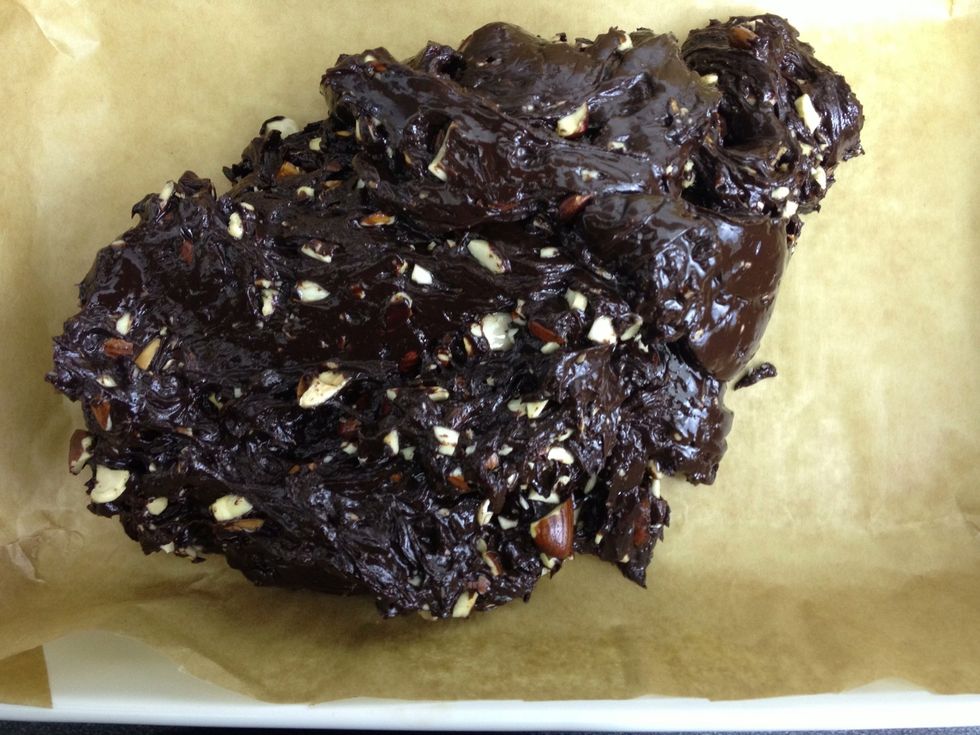 Transfer the mixture to the prepared dish.