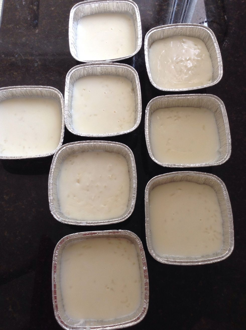 Transfer the pudding into individual bowls or foil tins (if you'll be placing them in the oven), and let them cool to room temperature.