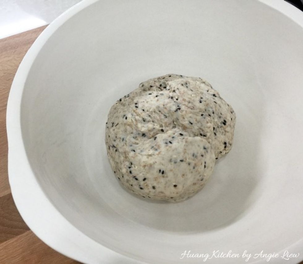 Transfer the smooth dough onto a medium size bowl.