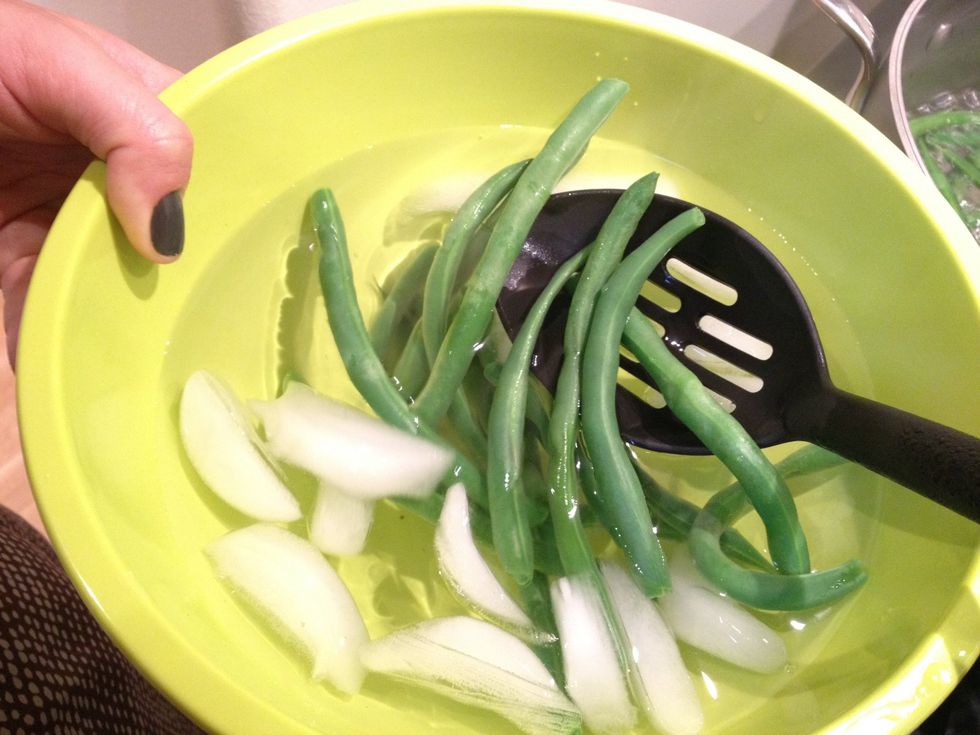 Transfer them to the icebath.