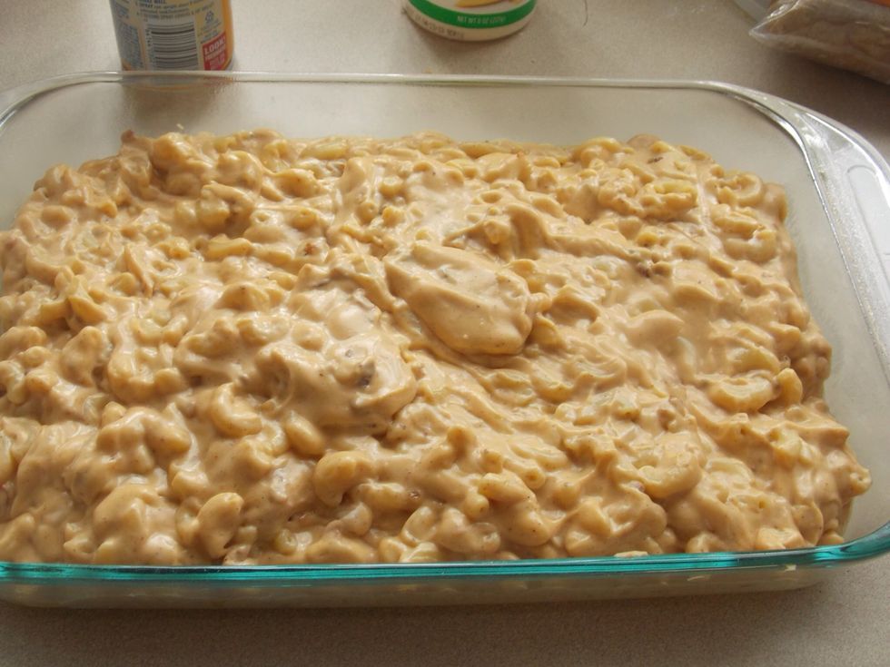 Transfer to 13x9 bake dish.