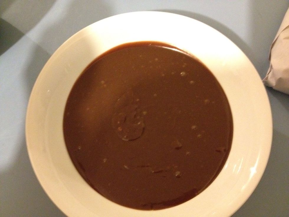 Transfer to a bowl and put in the fridge until its firm enough to ice your cupcakes. It could take up to an hour.