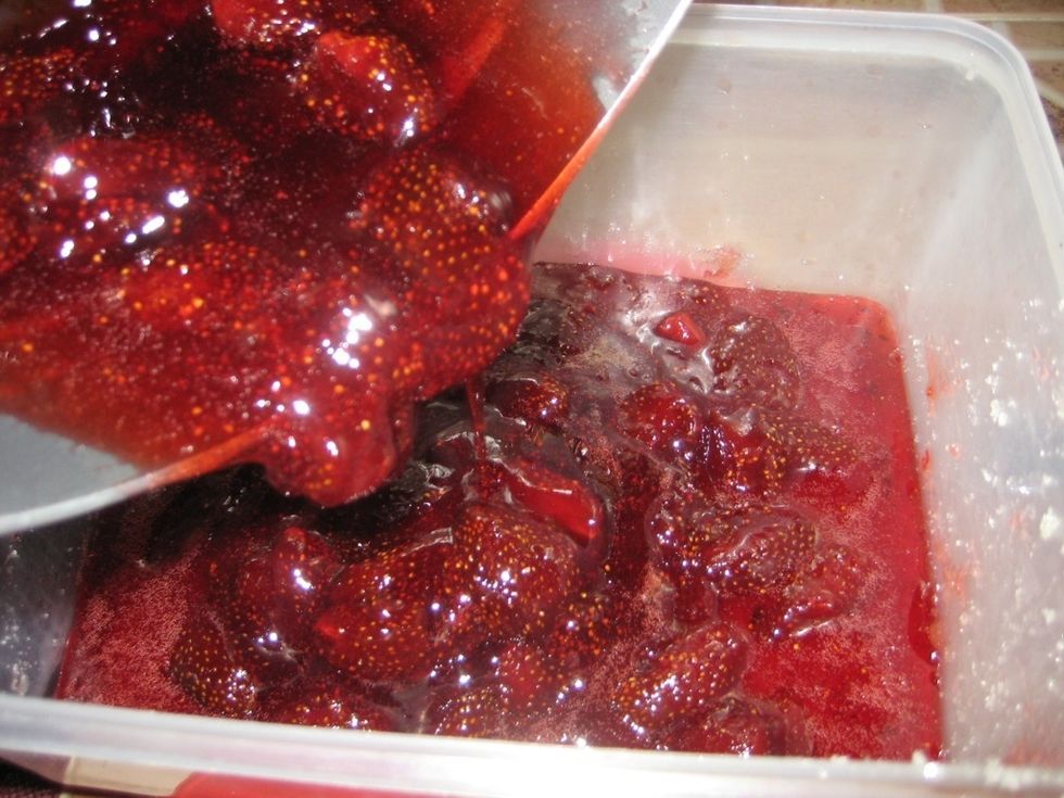 Transfer to a different container, and allow to cool.