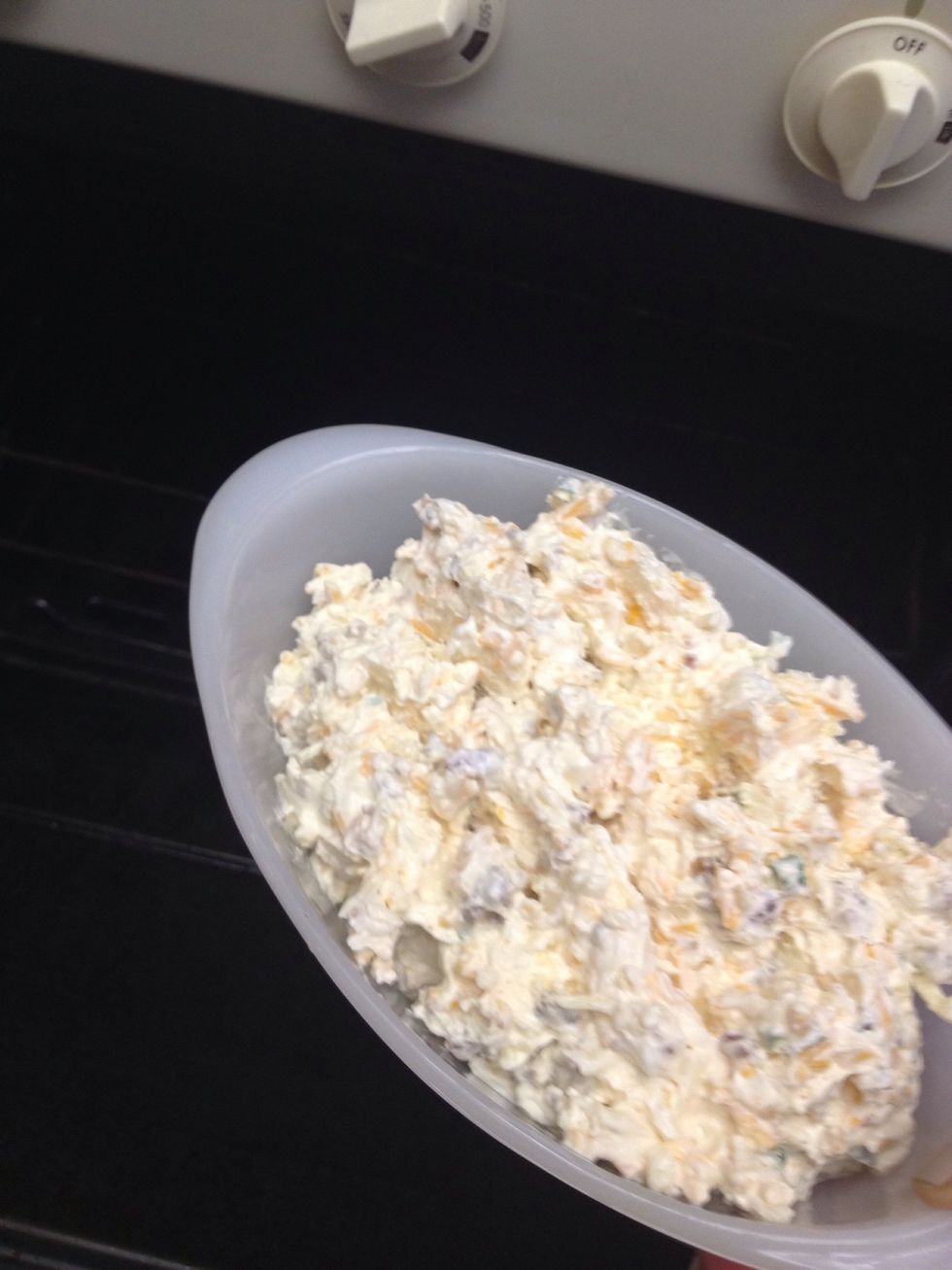 Transfer to an oven safe baking dish. Bake at 350 for 15-25 minutes.