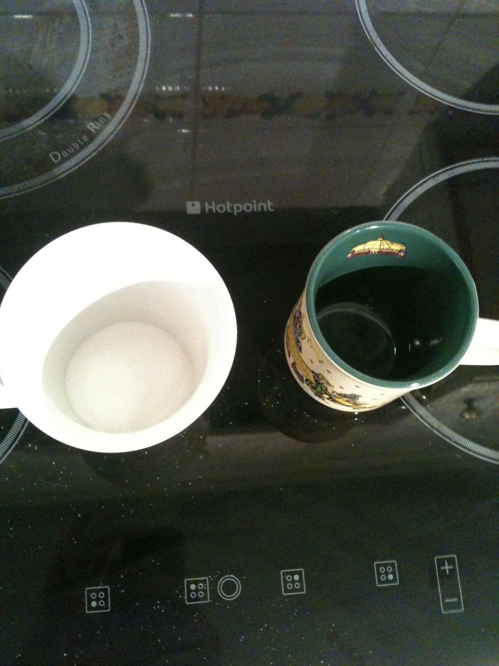 Transfer to the larger mug.