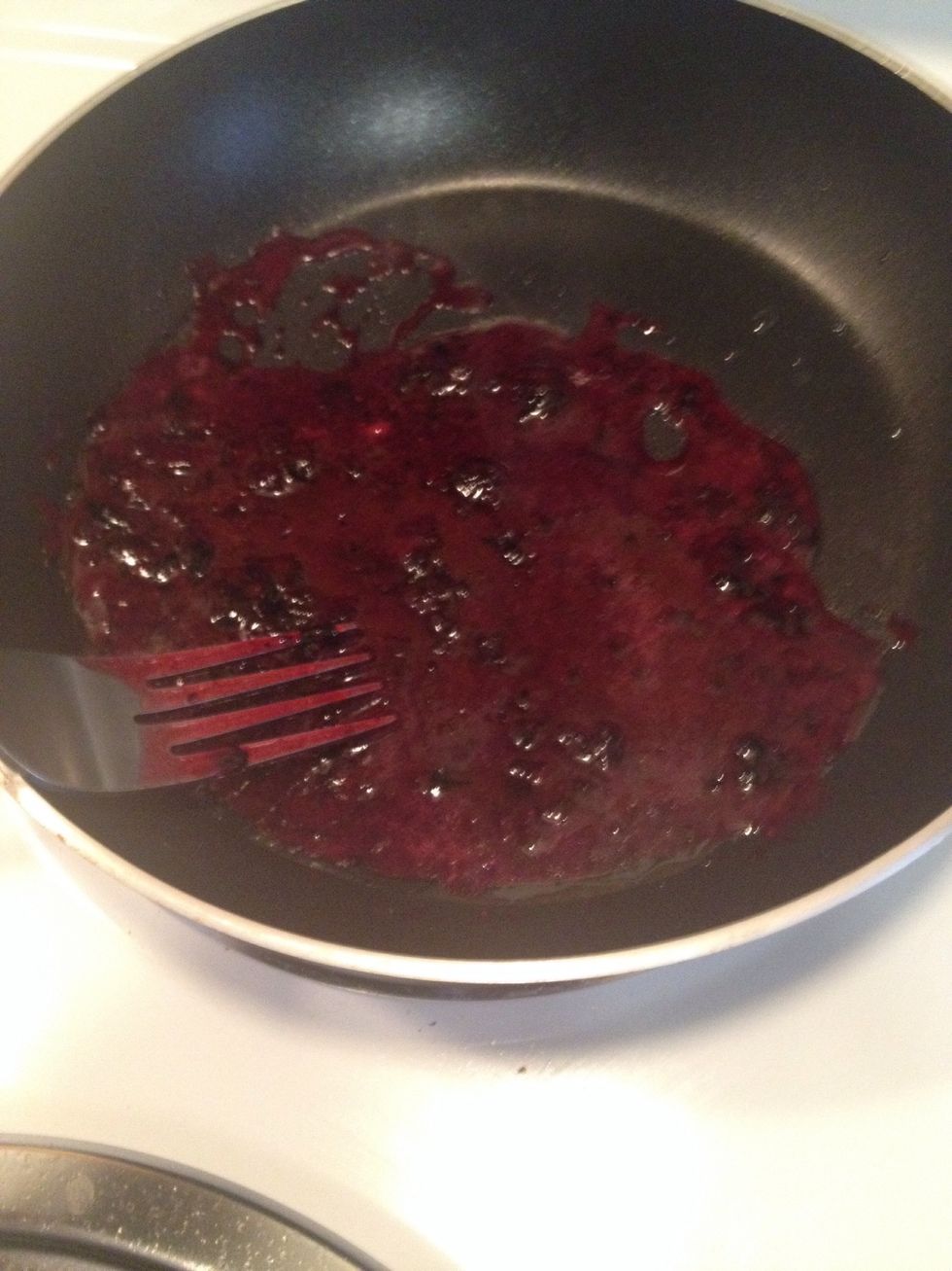 Transfer topping to low warm skillet, add honey and let simmer for 5 minutes