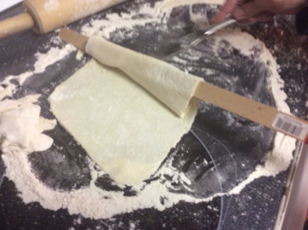 Transport lefse carefully to lefse grill