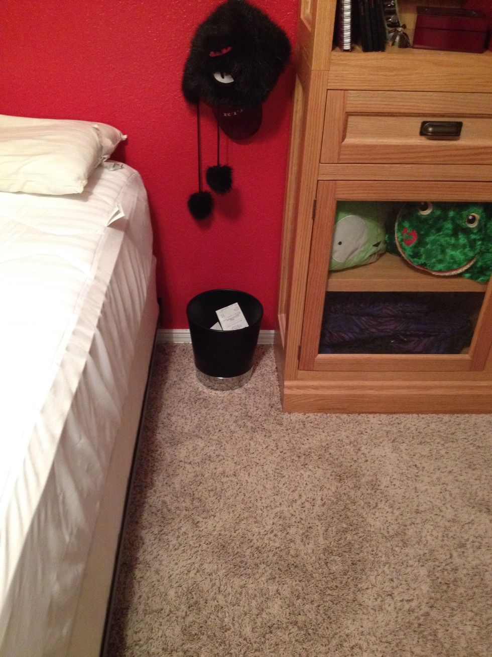 Trash is not overflowing.