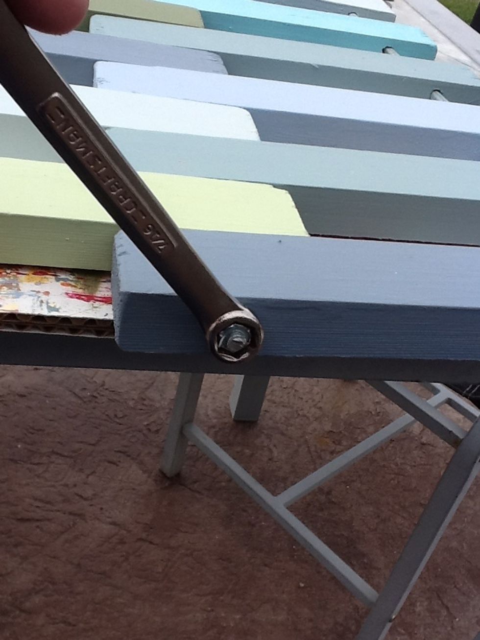 Tread rod and tighten lock nuts