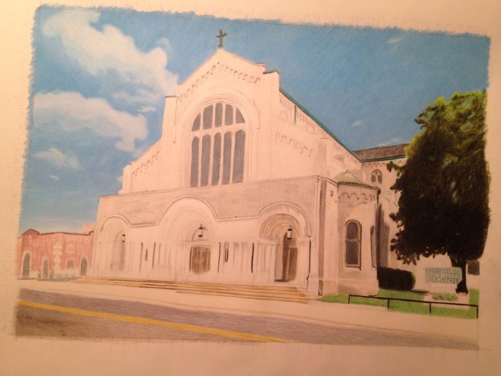 Tree is finished now and light on bush is added